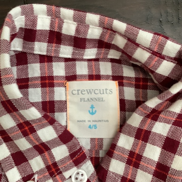CrewCuts Flannel Button Down Size 4/5 - Picture 2 of 2